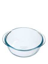 John Lewis Pyrex Round Glass Air Fryer Dish, 18cm, Clear- Buy online at McGrocer