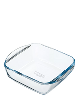 John Lewis Pyrex Square Glass Air Fryer Dish, 17cm, Clear- Buy online at McGrocer
