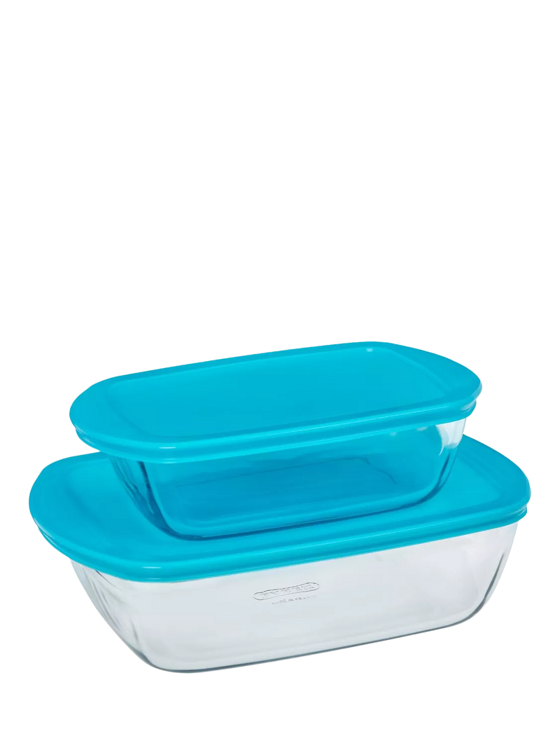 Pyrex glass dish set 2 piece blue - British product