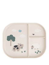 John Lewis Done by Deer Tiny Farm Foodie Compartment Plate - Toddler Feeding Plate- Buy online at McGrocer