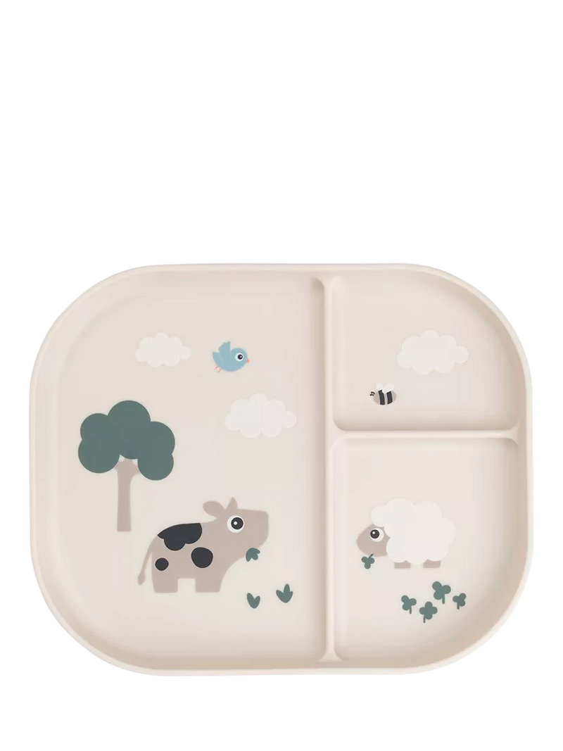 Done by Deer Tiny Farm compartment plate - British product