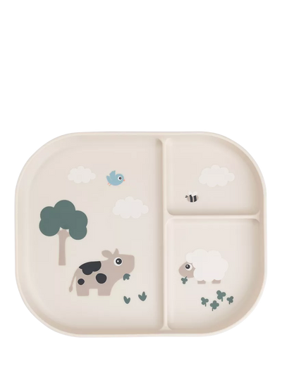 John Lewis Done by Deer Tiny Farm Foodie Teller mit Fächern - Kleinkind Essteller - Online bei McGrocer kaufen