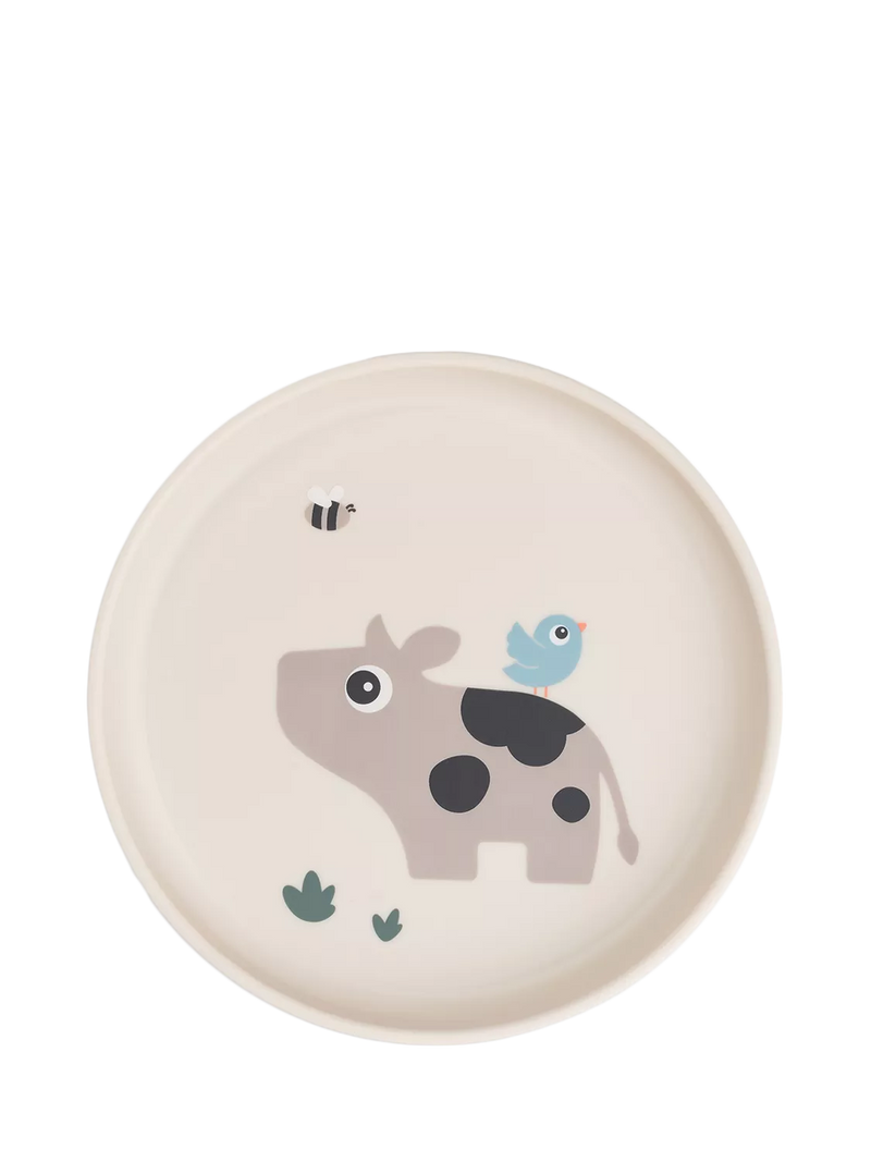 Done by Deer Tiny Farm toddler feeding plate - British product