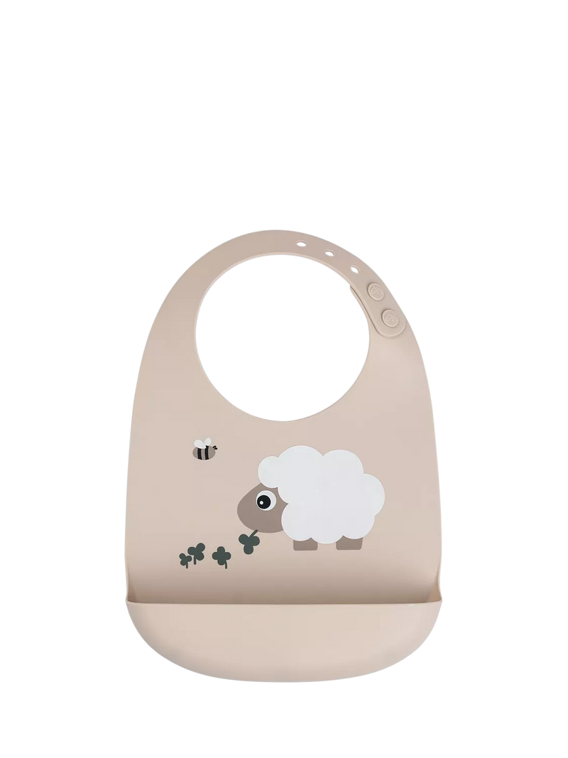Done by Deer silicone bib with pocket and adjustable neck - British product
