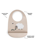 Done by Deer silicone bib with pocket and adjustable neck - British product