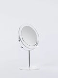 John Lewis Orbit pedestal mirror clear acrylic (British brand)