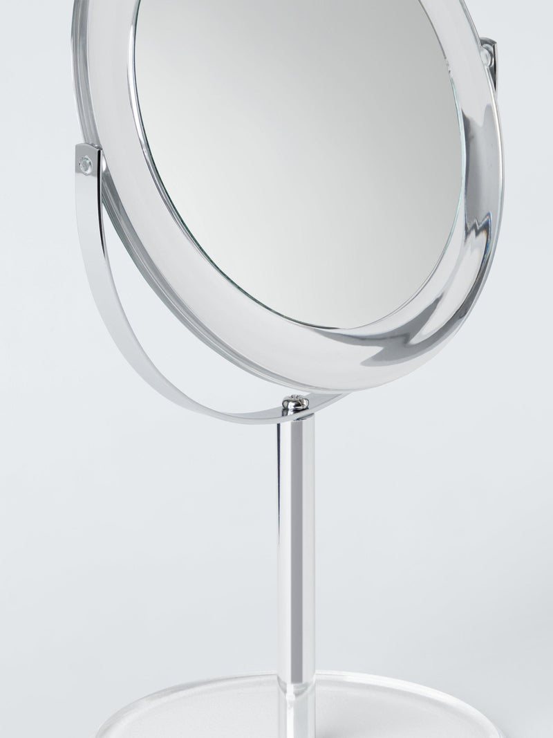 John Lewis Orbit pedestal mirror clear acrylic (British brand)