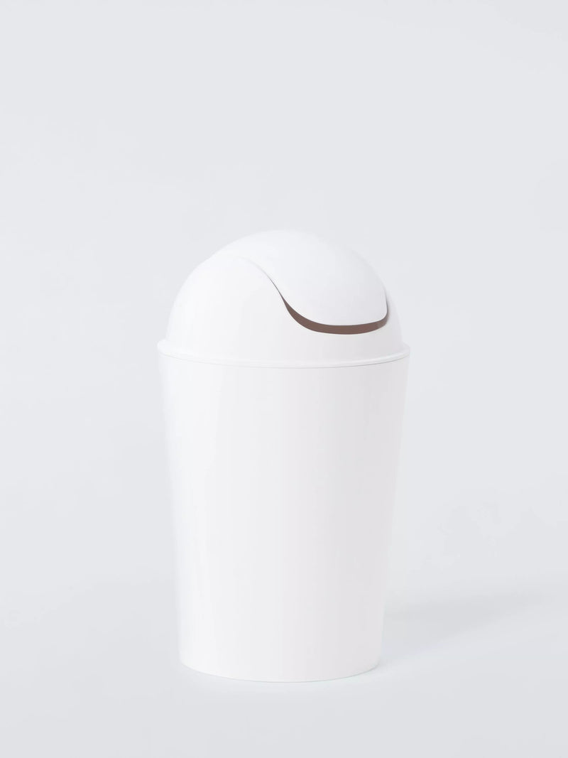 John Lewis Soft Touch swing top bin 5.5L white - British product
