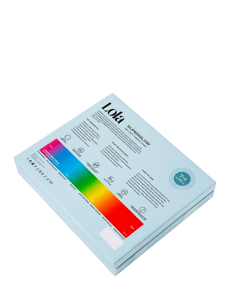 Lola SuperGlow LED light therapy face mask Blue - British product