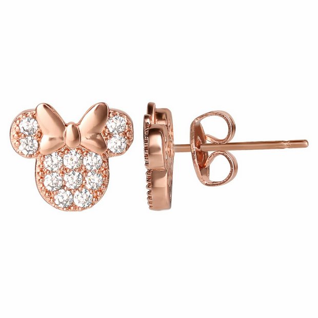 Disney Minnie Mouse rose gold earrings 10mm - British product