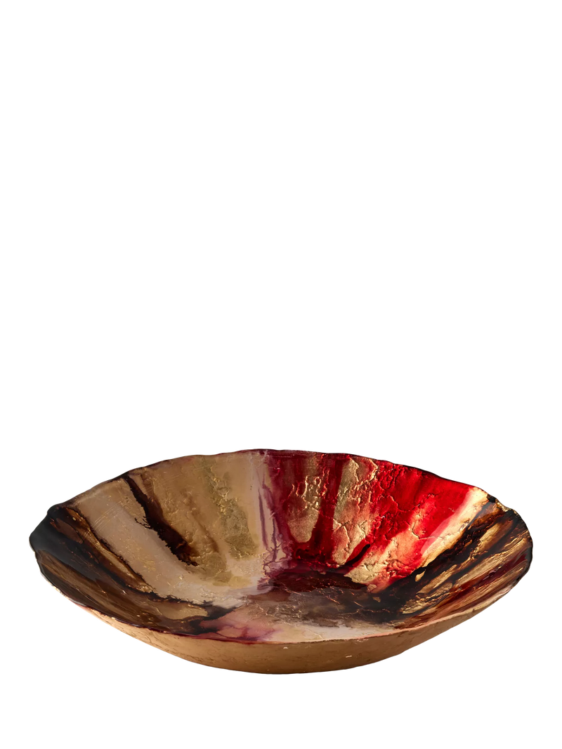 Anton Studio Designs red glass bowl 40cm, UK version