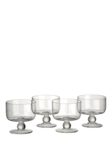 John Lewis Artland Simplicity Footed Glass Dessert Coupe Bowl, Set of 4, 11cm, Clear- Buy online at McGrocer
