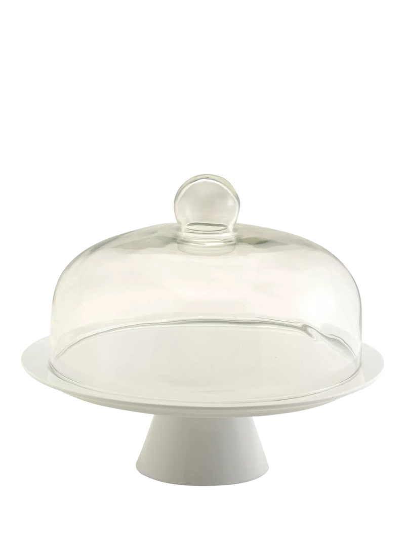 BIA cake stand with glass dome 30.5cm, imported from the UK