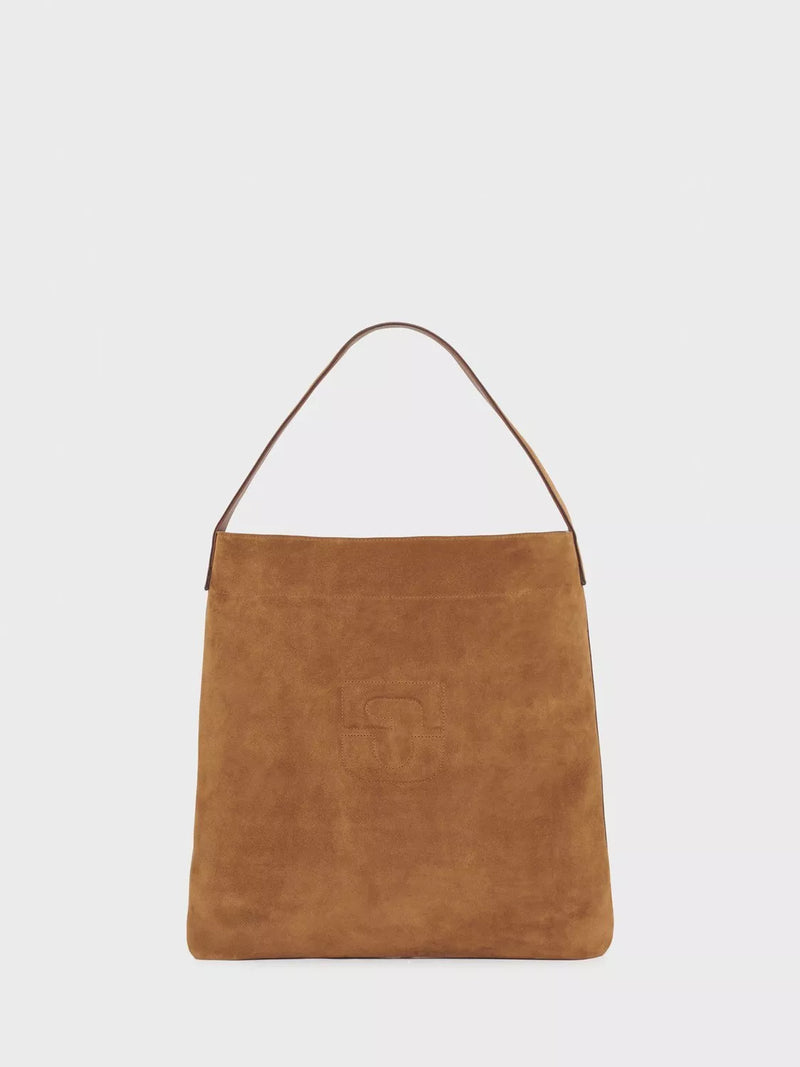 Gerard Darel suede grab bag in wheat, UK version