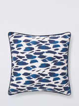 John Lewis John Lewis Water Splashes Indoor/Outdoor Cushion, Navy- Buy online at McGrocer