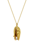 Alex Monroe mussel shell pearl necklace gold (British brand)