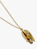 Alex Monroe mussel shell pearl necklace gold (British brand)