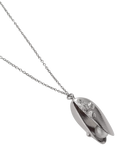 Alex Monroe sterling silver shell and pearl charm necklace, imported from the UK