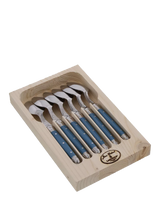 John Lewis Laguiole Stainless Steel Teaspoons, Set of 6, Arctic Blue- Buy online at McGrocer