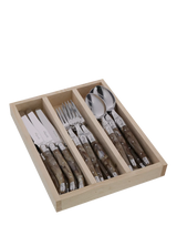John Lewis Laguiole Dark Horn Effect 18-Piece Cutlery Set (6 Place Settings)- Buy online at McGrocer