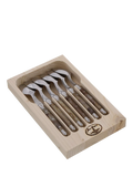 Laguiole horn stainless steel teaspoons set, imported from the UK