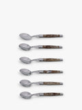 Laguiole horn stainless steel teaspoons set, imported from the UK