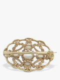 Vintage Fine Jewellery 9ct yellow gold opal brooch, imported from the UK