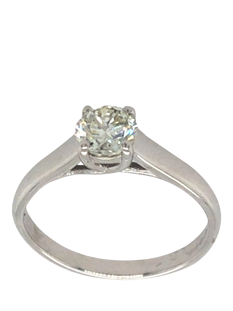 Vintage Fine Jewellery 18ct white gold diamond ring 0.63ct (British brand)
