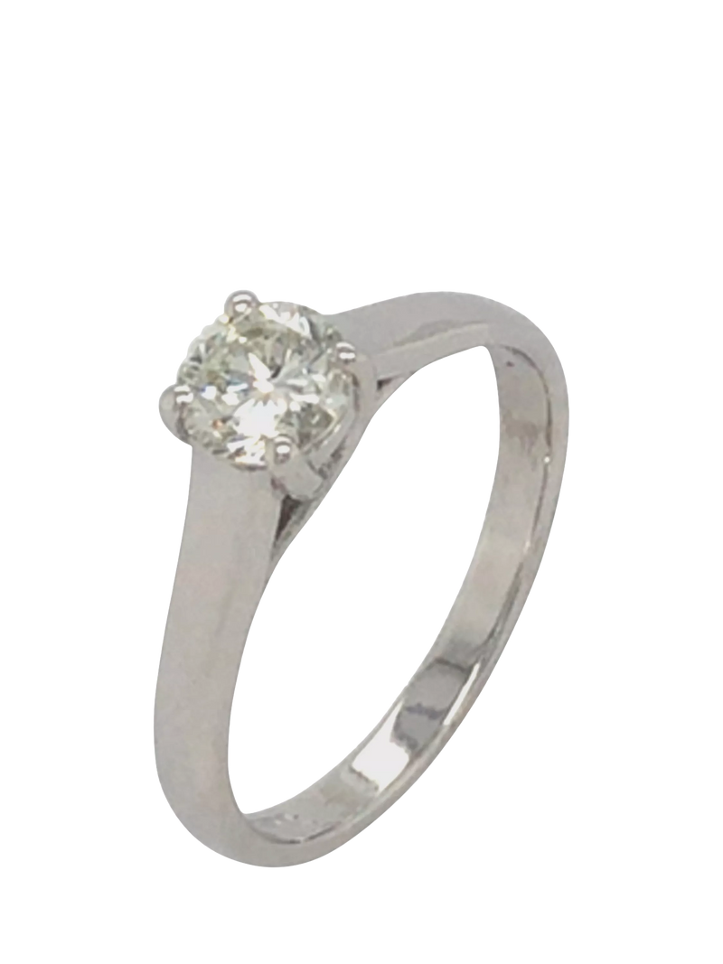 Vintage Fine Jewellery 18ct white gold diamond ring 0.63ct (British brand)