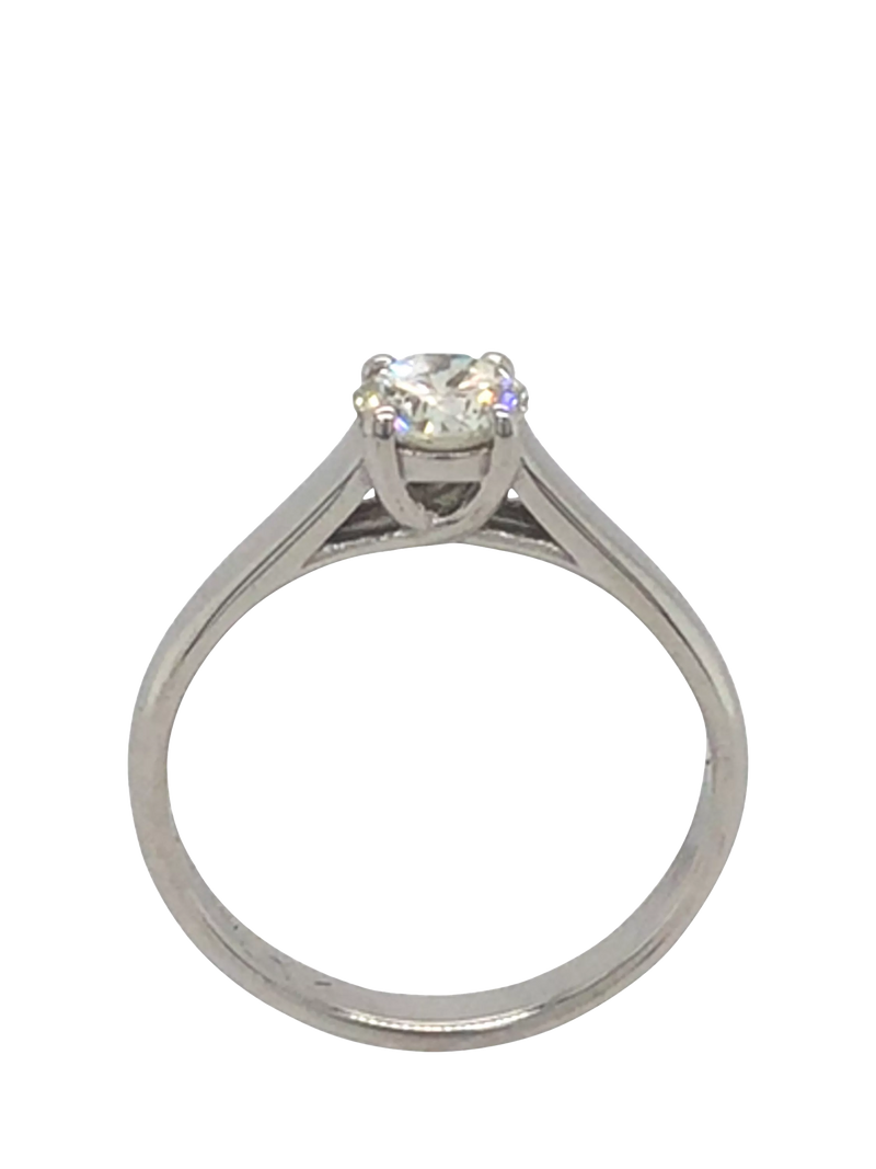Vintage Fine Jewellery 18ct white gold diamond ring 0.63ct (British brand)