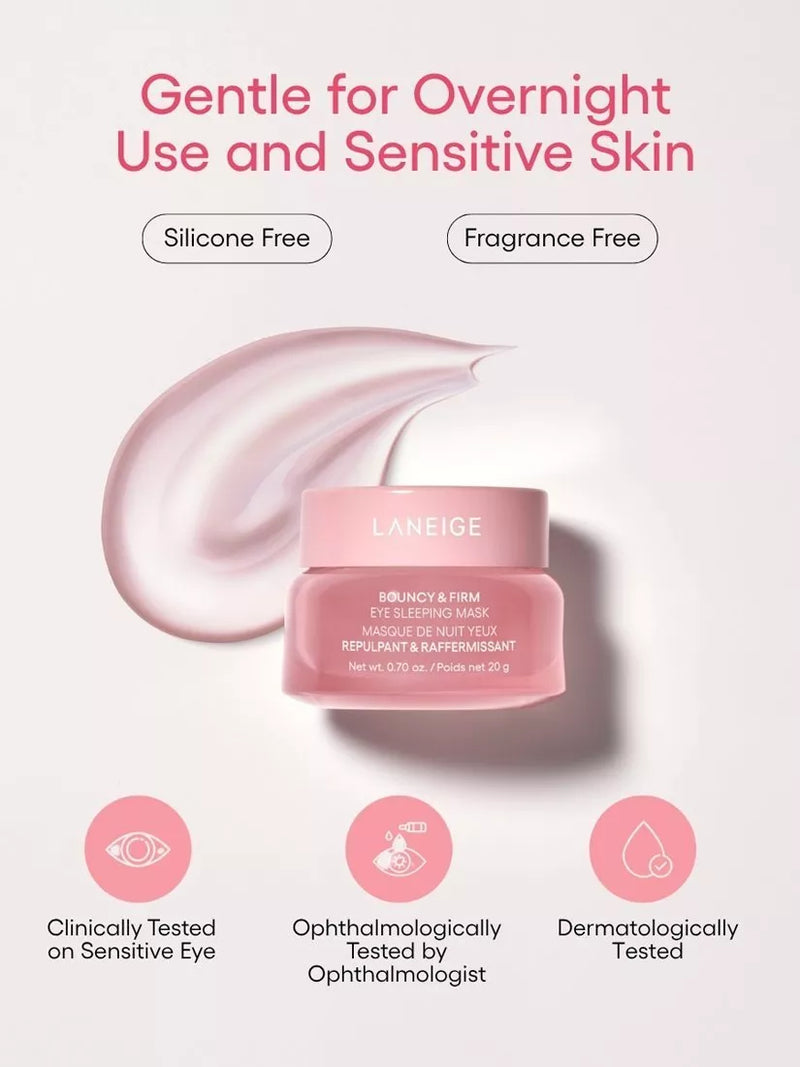 LANEIGE Bouncy & Firm Eye Sleeping Mask 20ml, UK version