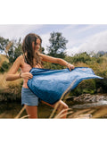 Red Adventure sit mat blue quilted lightweight - British product