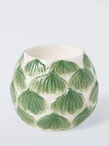 John Lewis John Lewis X Deliciously Ella Artichoke Hand Painted Stoneware Candle Holder, Green/Multi- Buy online at McGrocer