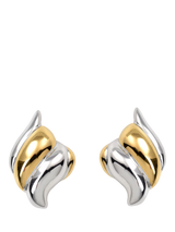 John Lewis Eclectica Pre-loved Shining Gold and Rhodium-Plate Huggy Ear Clips- Buy online at McGrocer