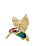 Attwood Sawyer gold plated hummingbird brooch with Swarovski crystals (British brand)