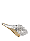 Eclectica gold and rhodium plated crystal brooch large - British product