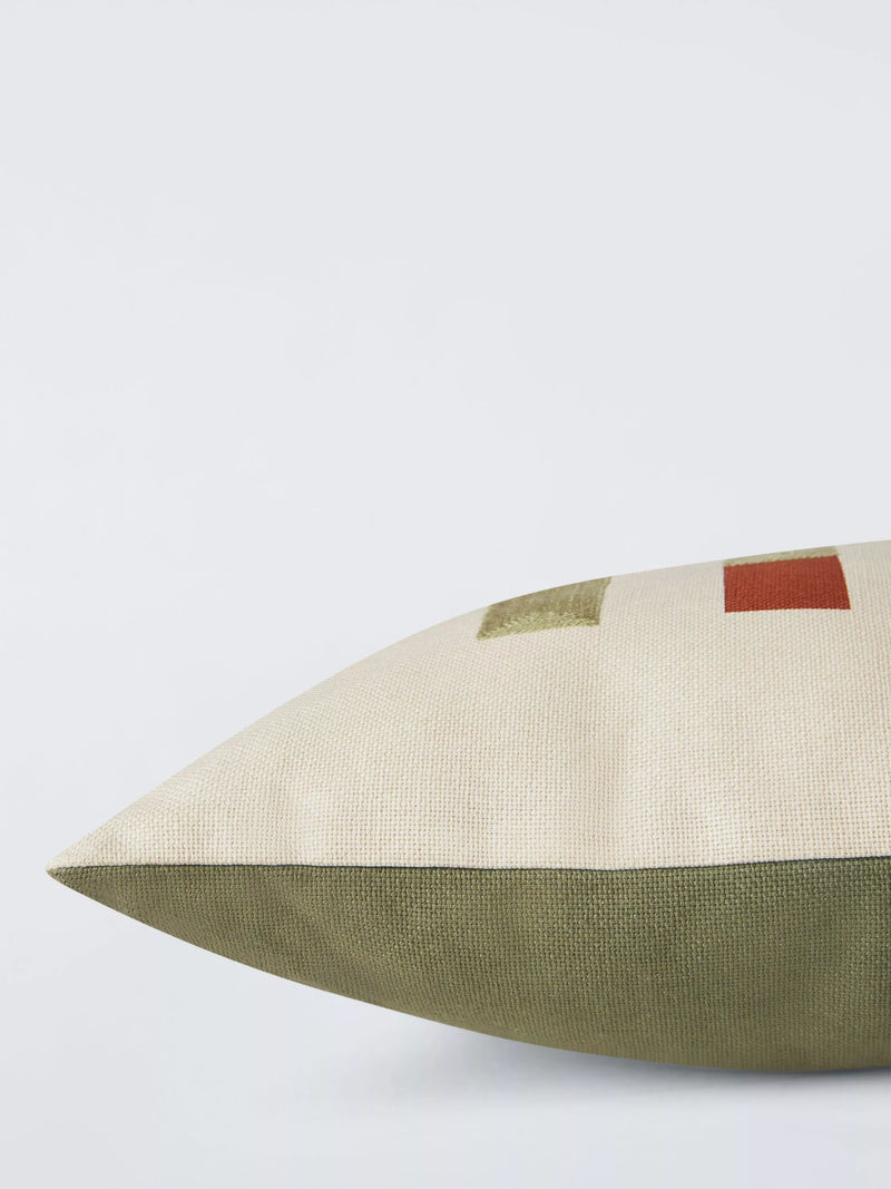 John Lewis Harmony scatter cushion green cotton 40x60cm - British brand
