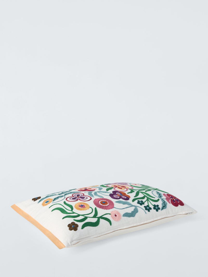 John Lewis embroidered pansy cushion 40x60cm (British brand)