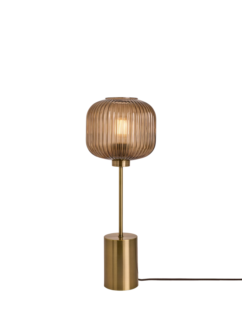 MADE Briz orange textured glass table lamp, imported from the UK