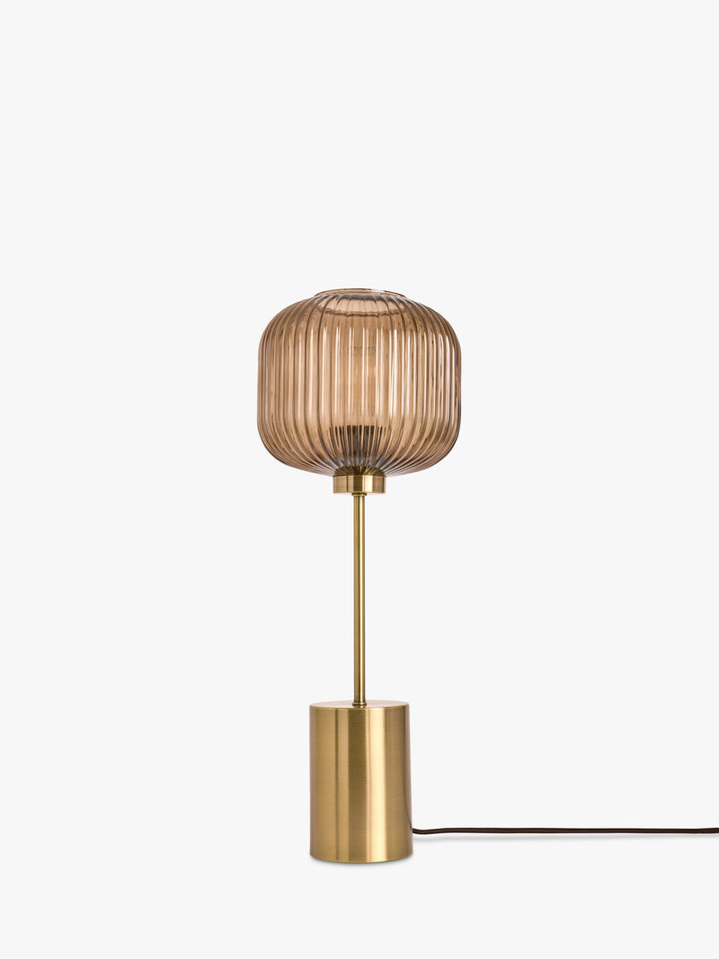 MADE Briz orange textured glass table lamp, imported from the UK