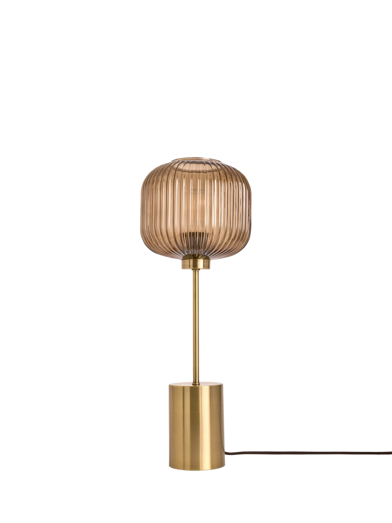 MADE Briz orange textured glass table lamp, imported from the UK