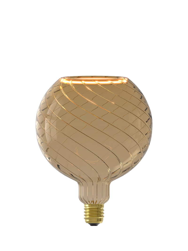 Calex Aura Avero smoked glass LED globe bulb - British product