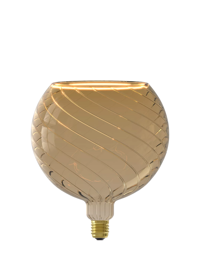 Calex Aura Tavira LED globe bulb grey smoke 6W, imported from the UK