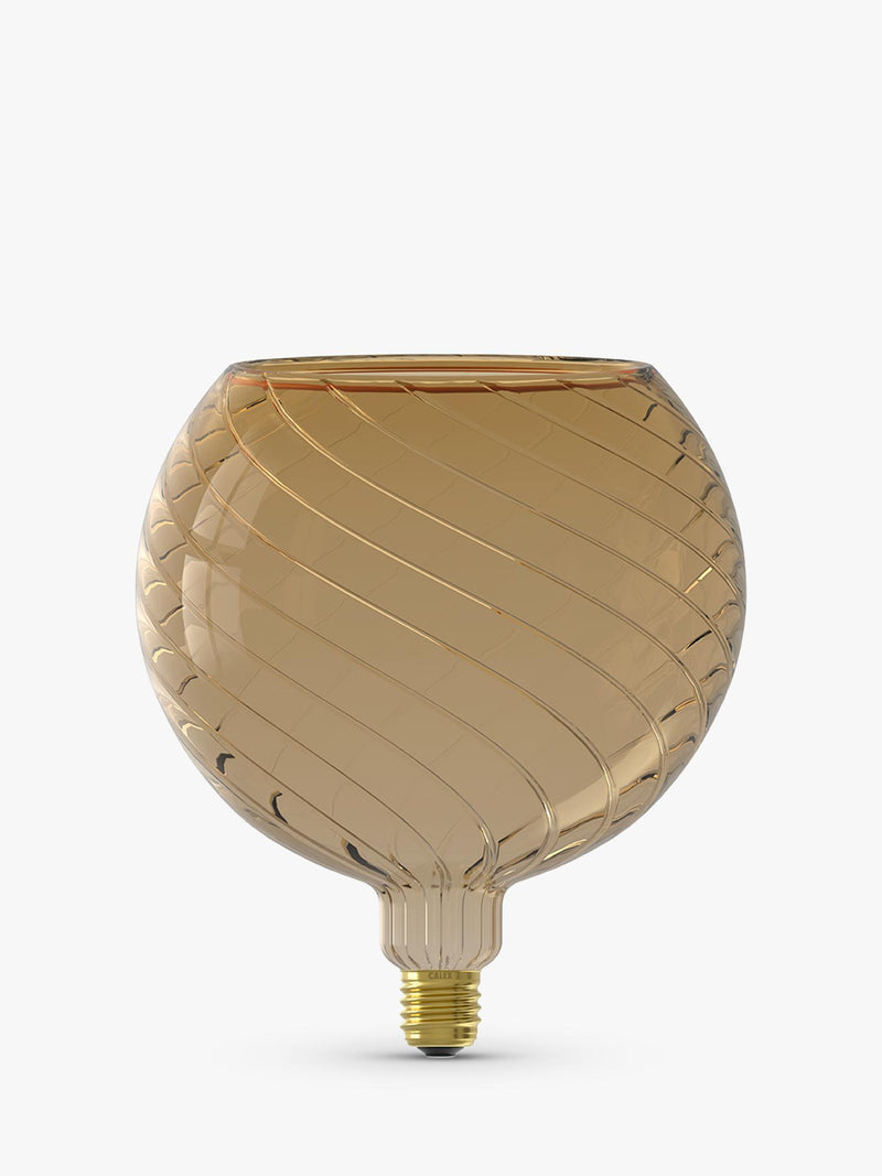 Calex Aura Tavira LED globe bulb grey smoke 6W, imported from the UK