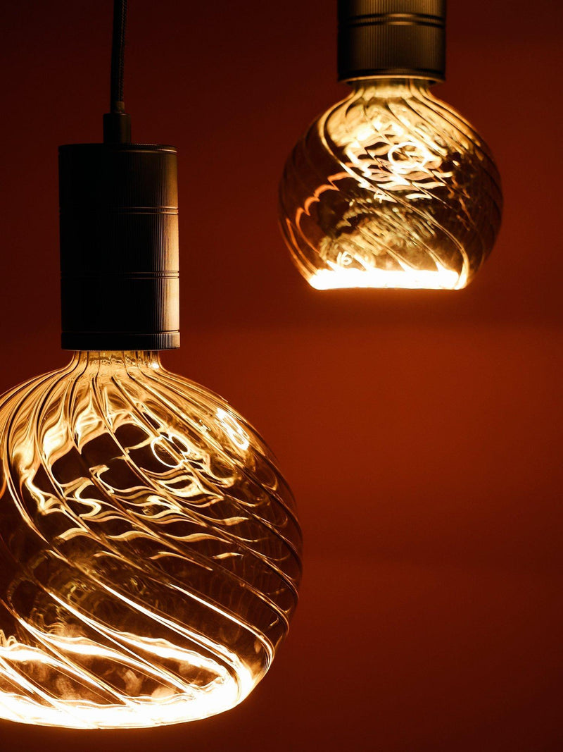 Calex Aura Tavira LED globe bulb grey smoke 6W, imported from the UK