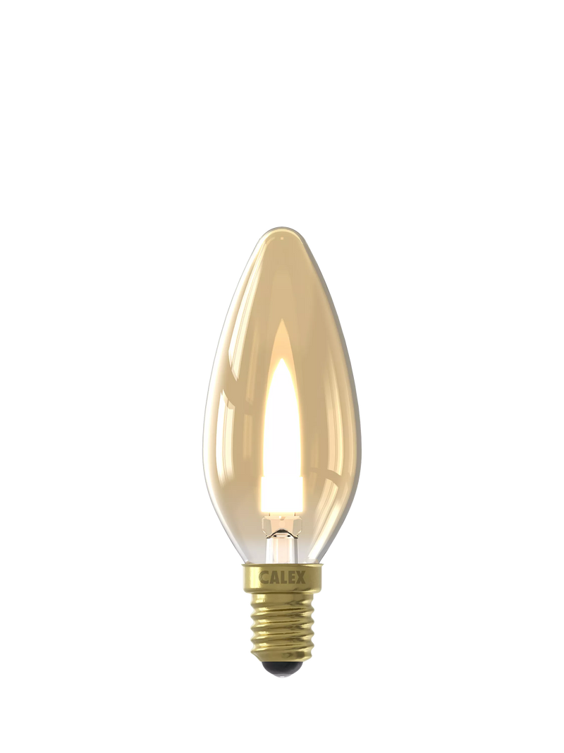 Calex 1W E14 LED filament tinted candle bulb, UK version
