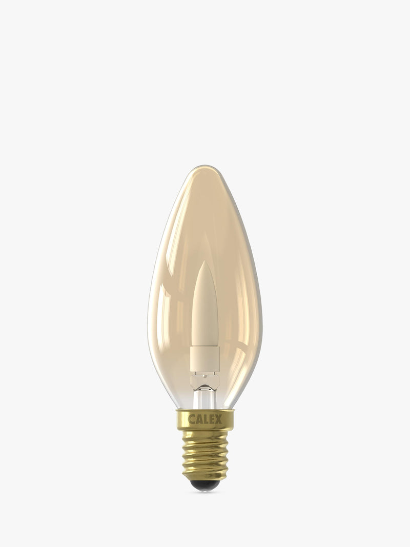 Calex 1W E14 LED filament tinted candle bulb, UK version