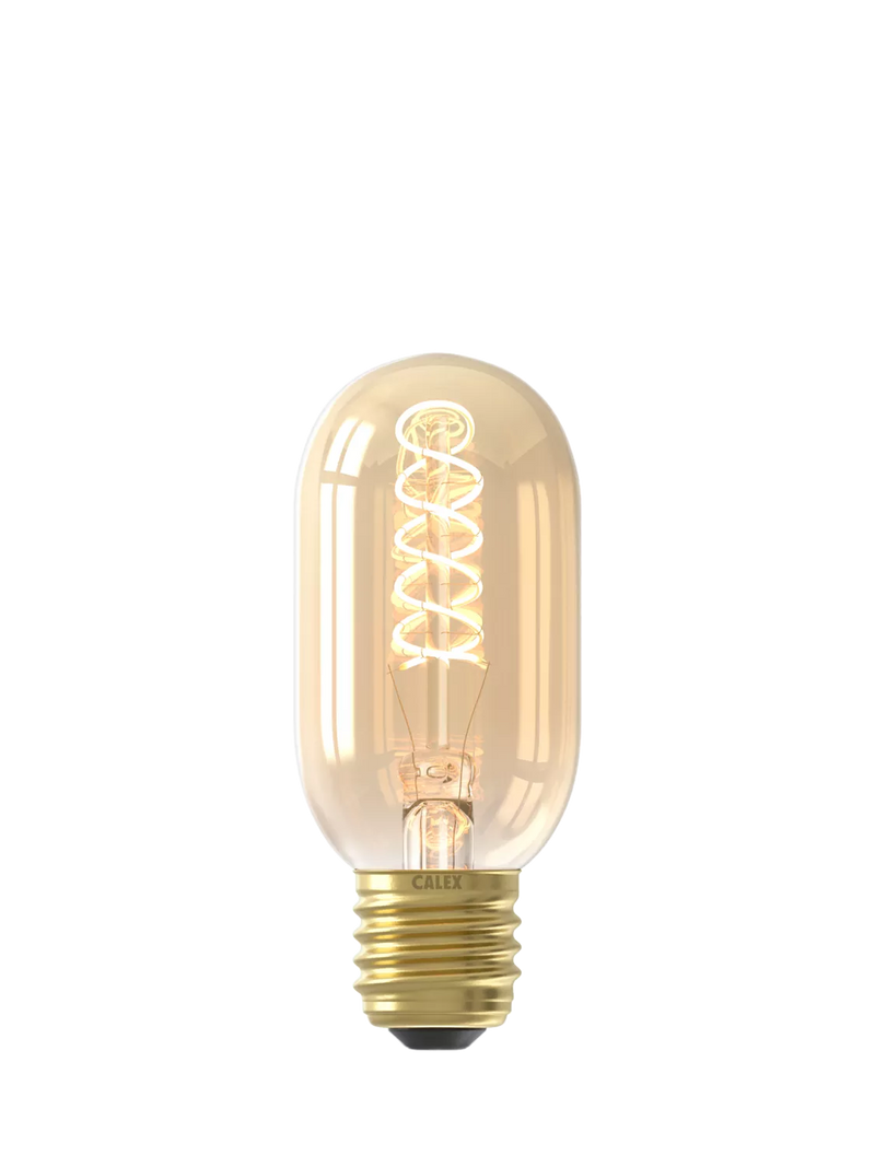 Calex tubular filament LED bulb gold tint 3.8W - British product