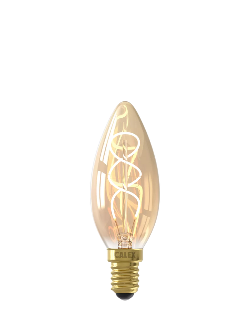 Calex 4W E14 LED tinted candle bulb, imported from the UK