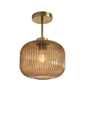MADE Briz Semi-Flush Textured Glass Pendant Ceiling Light